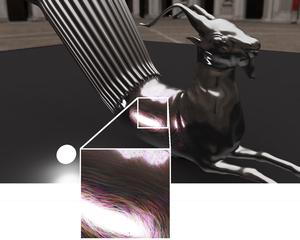 Real-Time Rendering of Wave-Optical Effects on Scratched Surfaces